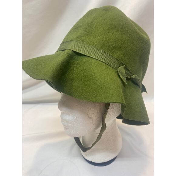 C1960 VINTAGE COLUMBIA SPORTSWEAR Bucket WOMEN'S Felt WOOL HAT 7 3/8 - Picture 1 of 8